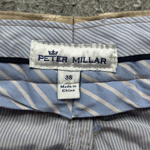 Peter Millar 5-Pocket Pants Men 38 x 31 Beige Khaki Stretch Ultimate Sateen - Picture 5 of 16